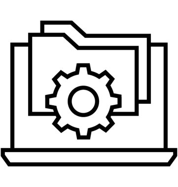 Dosya yönetimi satırı vektör simgesi