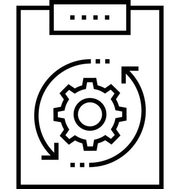 Görev analiz satırı vektör simgesi