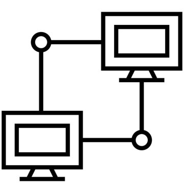 Yerel ağ satırı vektör simgesi