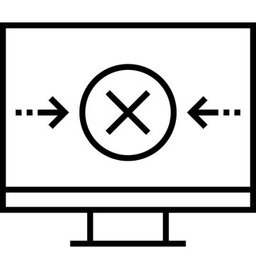 Bağlantı hata satırı vektör simgesi