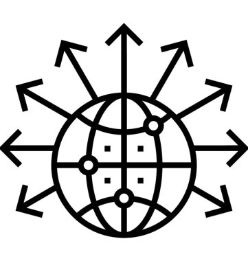 genel ağ çizgisi vektör simgesi