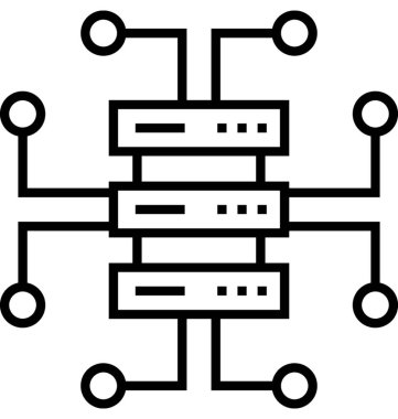 Veri yapısı satırı vektör simgesi