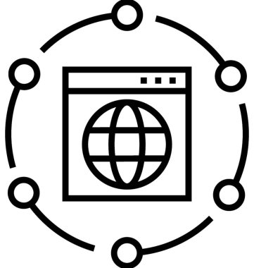 Internet bağlantısı satırı vektör simgesi