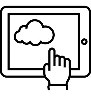 Bulut erişim satırı vektör simgesi