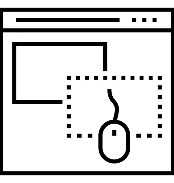 Icône Vectorielle Ligne Glisser Déposer — Image vectorielle