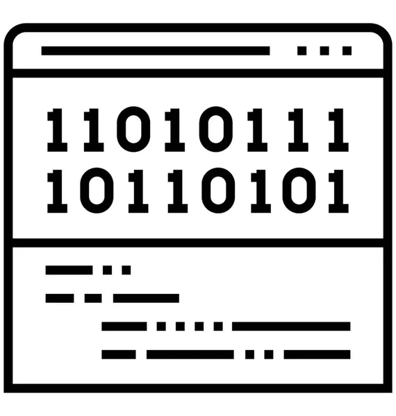 Εικονίδιο Διάνυσμα Γραμμή Κώδικα Web — Διανυσματικό Αρχείο