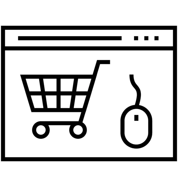 Commerce Strony Internetowej Linii Vector Icon — Wektor stockowy