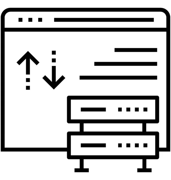 Web ホスティングの行ベクトルのアイコン — ストックベクタ