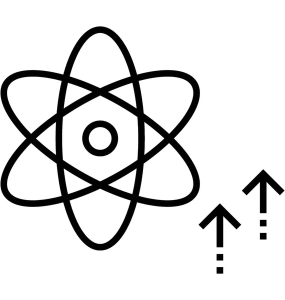 Atom Γραμμή Εικονίδιο Του Φορέα — Διανυσματικό Αρχείο