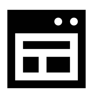 Web sayfası düz vektör simgesi