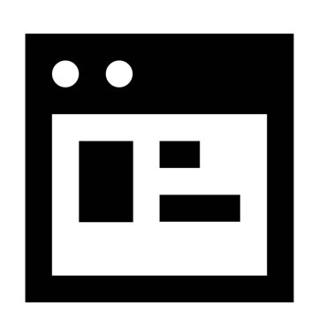 Web sayfası düz vektör simgesi