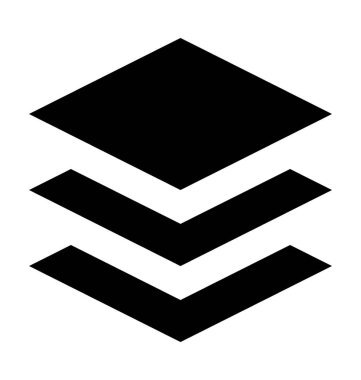 Katmanlar düz vektör simgesi