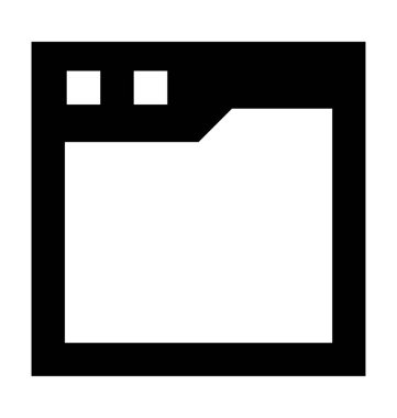 Web sayfası düz vektör simgesi