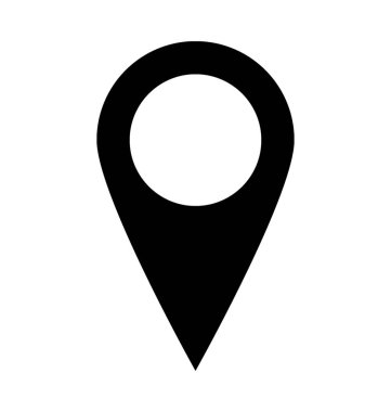 harita pin düz vektör simgesi