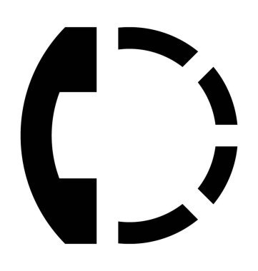 Alıcı düz vektör simgesi