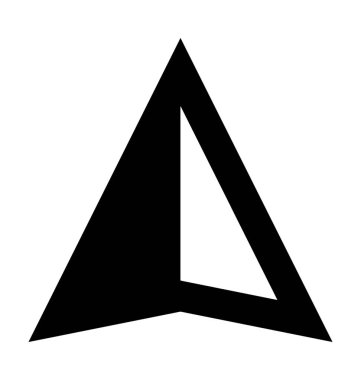 Gezinti ok düz vektör simgesi