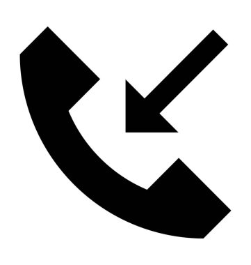 Gelen arama düz vektör simgesi