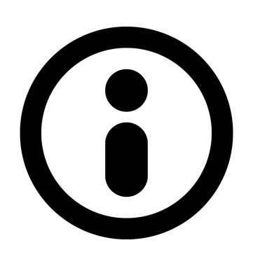 Bilgi işareti düz vektör simgesi