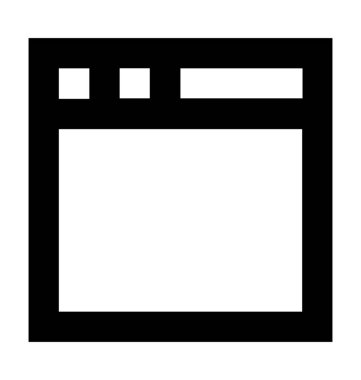 Web sayfası düz vektör simgesi