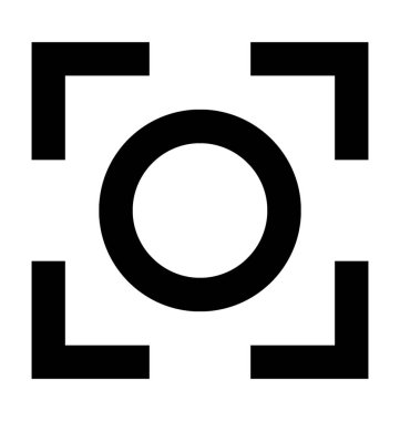 Odak aracı düz vektör simgesi