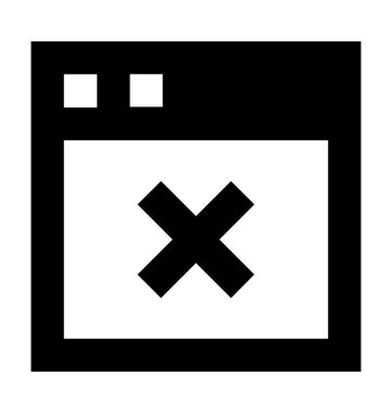 Pencereyi kapat düz vektör simgesi