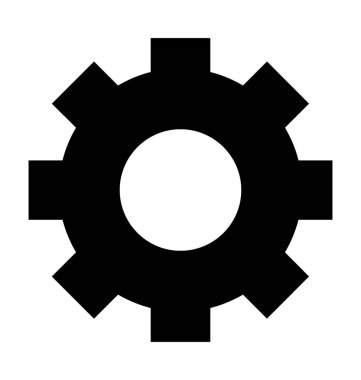 COG düz vektör simgesi