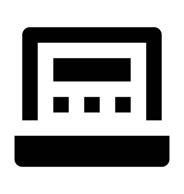 Laptop Düz Vektör Simgesi