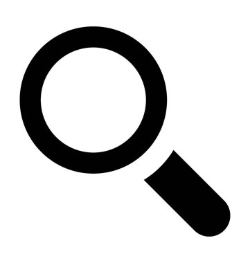 Büyüteç düz vektör simgesi