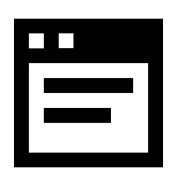 Web sayfası düz vektör simgesi