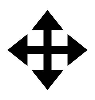 Oklar düz vektör simgesi hareket