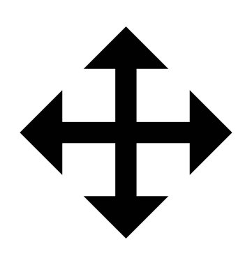 Oklar düz vektör simgesi hareket