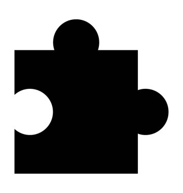 Jigsaw düz vektör simgesi