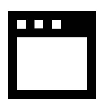 Web sayfası düz vektör simgesi