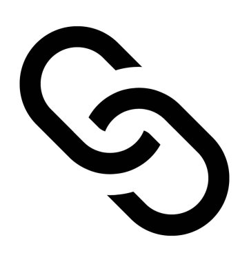 bağlantı düz vektör simgesi