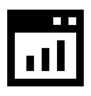 Online istatistik düz vektör simgesi