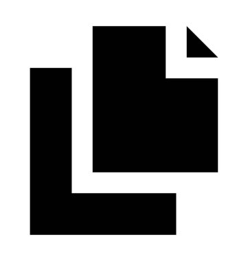 Vektör simgesi iki belge düz