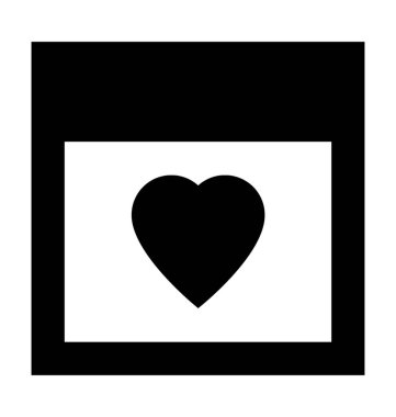 kalp düz vektör simgesi