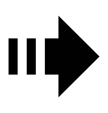 Sağ ok düz vektör simgesi