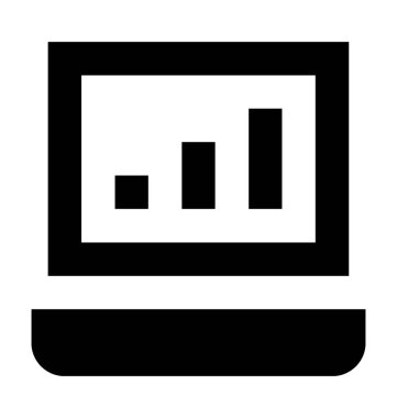 Laptop Düz Vektör Simgesi