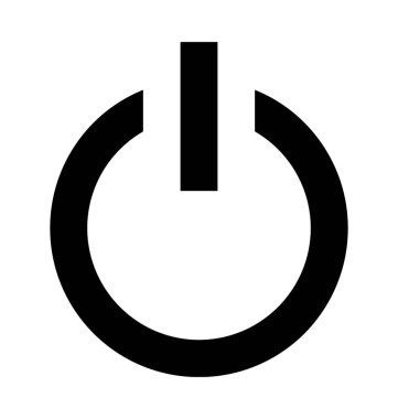 Güç düğmesi düz vektör simgesi