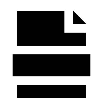 belge düz vektör simgesi