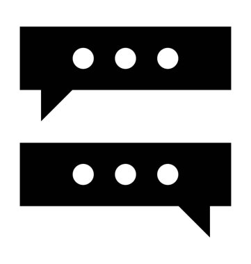 Düz vektör simge sohbet