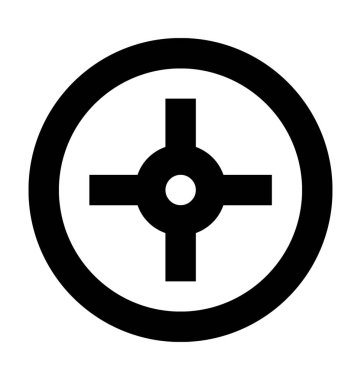 Odak aracı düz vektör simgesi