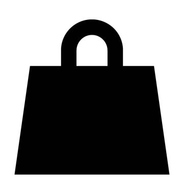 El çantası düz vektör simgesi