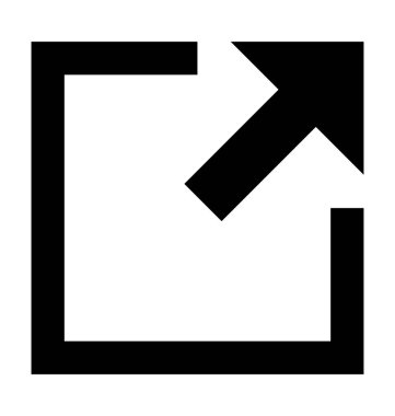 Dış bağlantı düz vektör simgesi