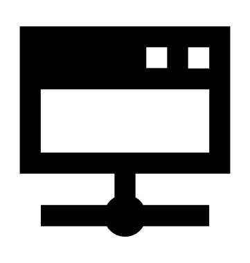 veritabanı düz vektör simgesi