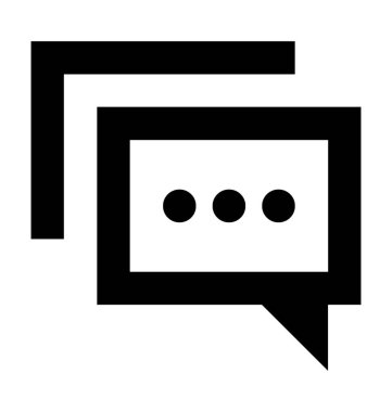 Konuşma balonları düz vektör simgesi