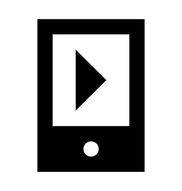 Mobil ortam düz vektör simgesi