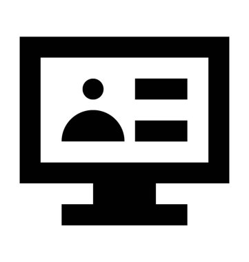 Video arama düz vektör simgesi