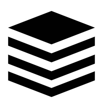 Katmanlar düz vektör simgesi